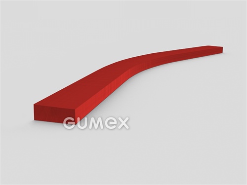 Rechteckiges Gummiprofil, 10x20mm, 75°ShA, NR-SBR, -40°C/+80°C, rot, 